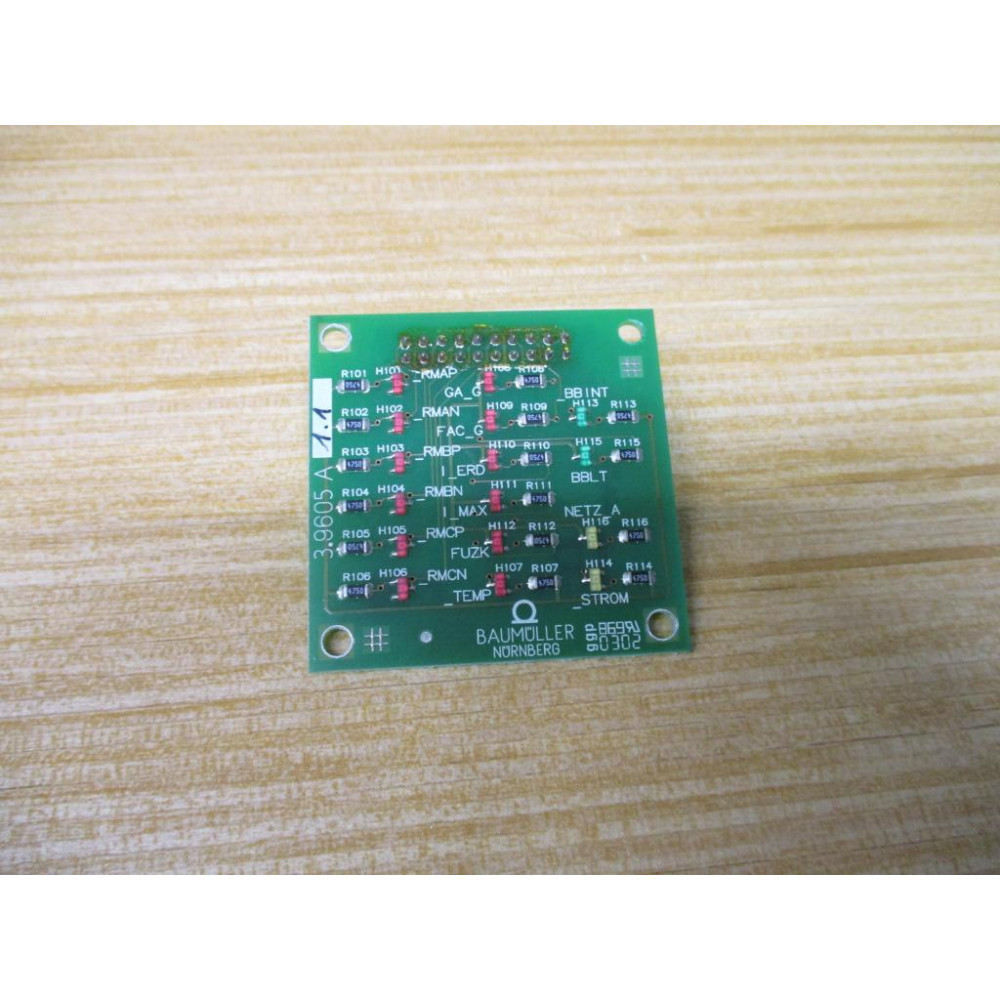 Baumuller 3.9605A Circuit Board 39605A 1.1 - Used