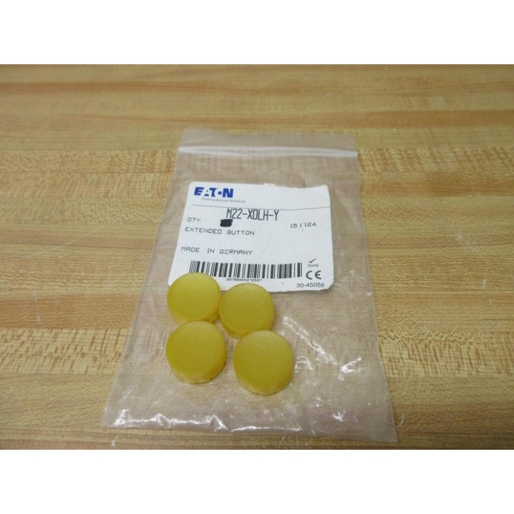 Eaton M22-XDLH-Y Button Lens M22XDLHY (Pack of 4)