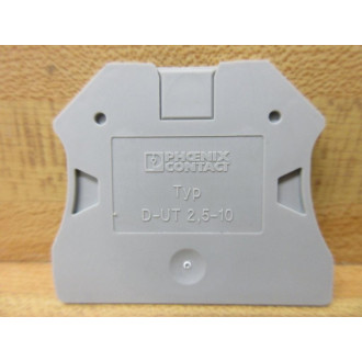 Phoenix Contact D-UT 2.5-10 End Cover DUT2510 3047028 (Pack of 50)