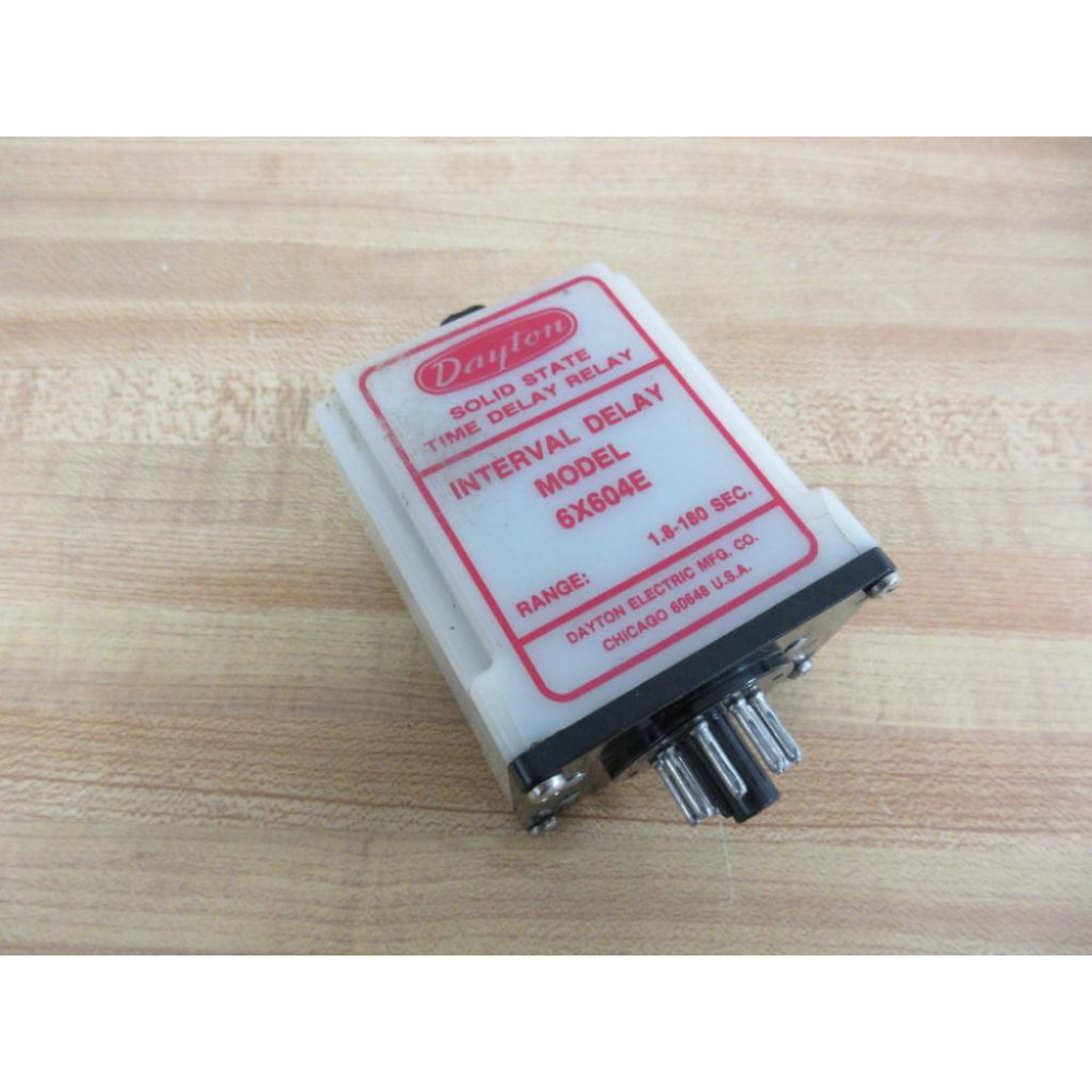 Dayton 6X604E Time Delay Relay - Used