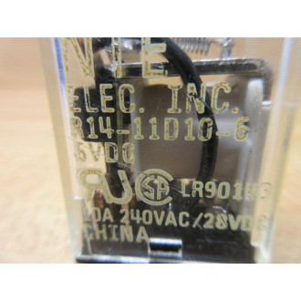 NTE Electronics, R14-11D10-6-5VDC Relay R1411D1065VDC - New No Box