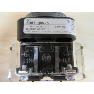 Allen Bradley 800T-QBN25 Push Button Switch Amber 800T-QBN25A - New No Box