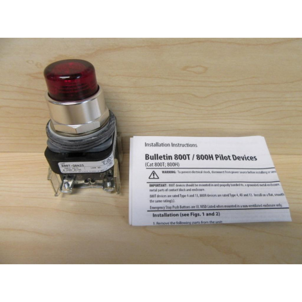 Allen Bradley 800T-QBN25 Push Button Switch Red 800T-QBN25R - New No Box