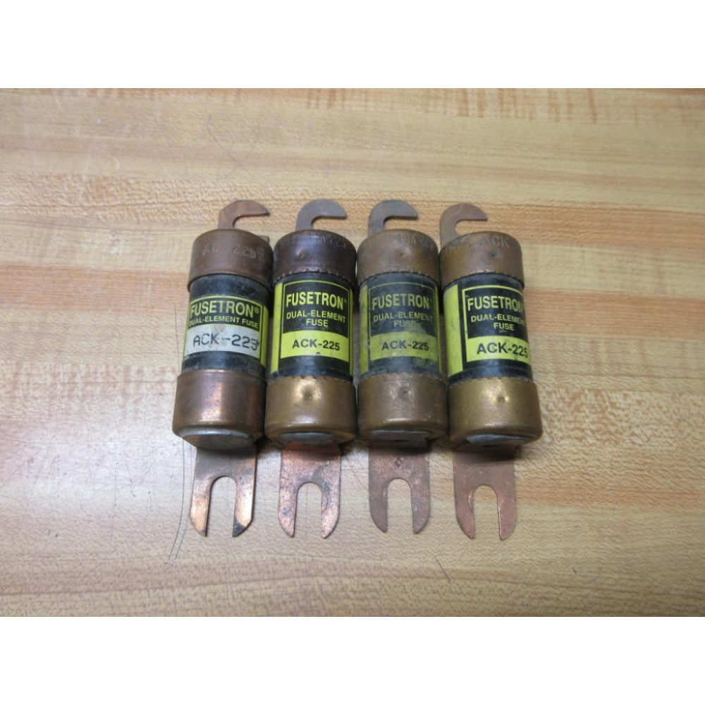 Fusetron ACK-225 Bussmann Fuse ACK225 (Pack of 4) - Used