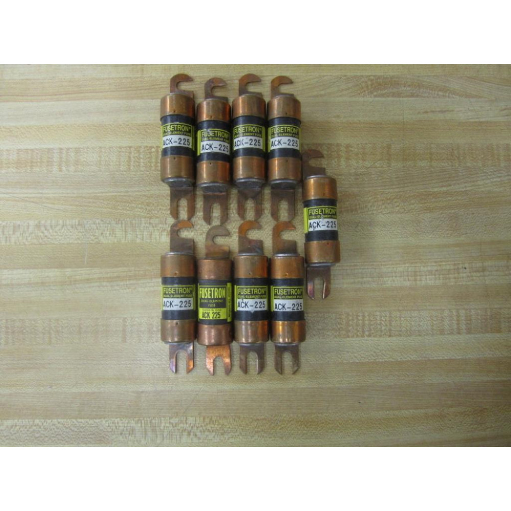 Fusetron ACK-225 Bussmann Fuse ACK225 (Pack of 9) - New No Box