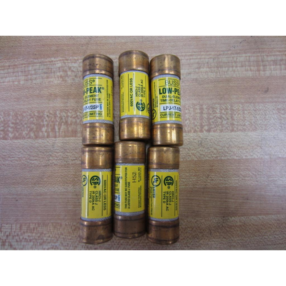 Buss LPJ-17-12SP Bussmann Fuse LPJ1712SP (Pack of 6) - New No Box