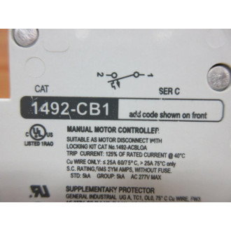 Allen Bradley 1492-CB1-F030 Circuit Breaker 1492CB1F030 Series C - New No Box