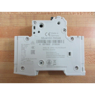 Siemens 5SJ4102-7HG40 Circuit Breaker - New No Box