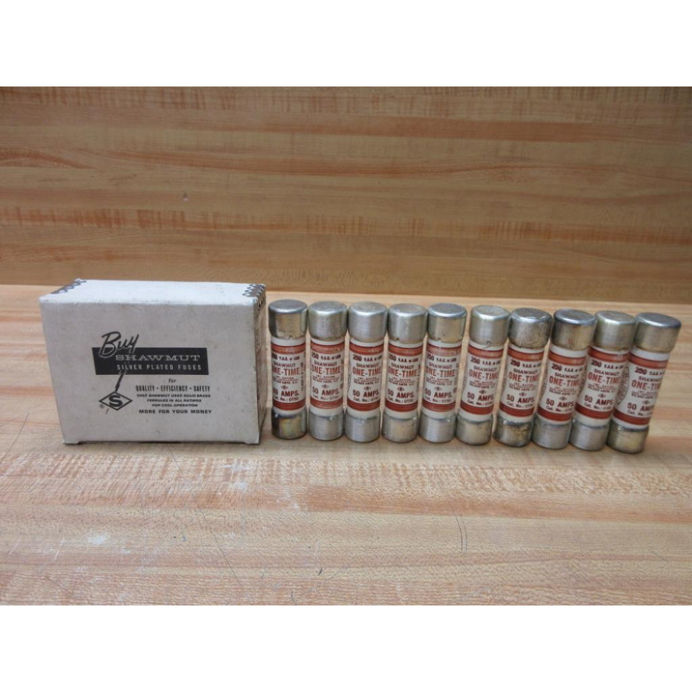 Gould Shawmut Ferraz OT-50 Fuse Cross Ref 4XF96 0T-50 (Pack of 10)