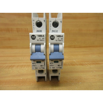 Allen Bradley 1489-A1C150 15A Industrial Circuit Breaker 1489A1C150 (Pack of 2)