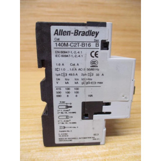 Allen Bradley 140M-C2T-B16 Motor ProtectorCircuit Breaker 140MC2TB16 Ser.B - Used