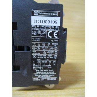 Telemecanique LC1D09109B7 Schneider Contactor LC1D09109 - Used