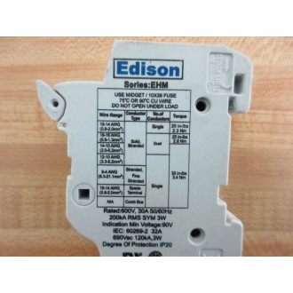 Edison EHM2DU Fuse Holder - Used