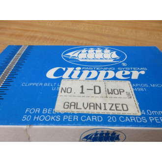 Clipper 1-D-6 Flexco Carded Hook 1-6" (Pack of 15)
