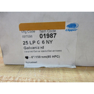 Clipper 25LPG6NY Flexco Carded Hook 01987 (Pack of 23)
