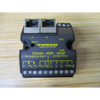 Turck FEN20-4DIP-4DXP Ethernet IO Station 6931090 Mounted - New No Box