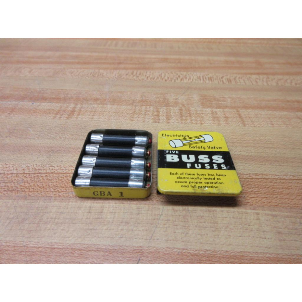 Buss GBA-1 Bussmann Fuse Cross Ref 1BZ94 Black (Pack of 5)