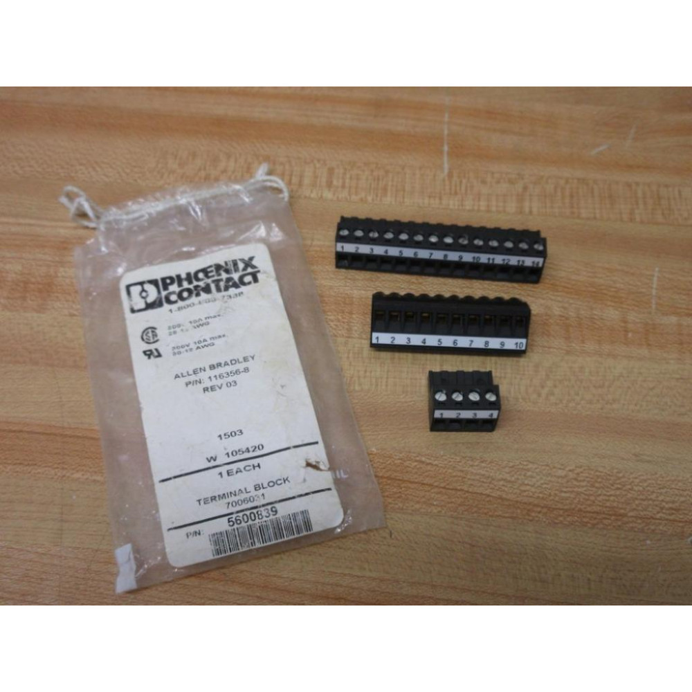 Phoenix Contact 116356-8 REV 03 Allen Bradley Terminal Strip Kit