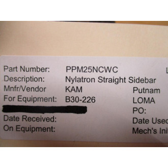 Morse PPM25NCWC Nylatron Thermoplastic Chain - New No Box