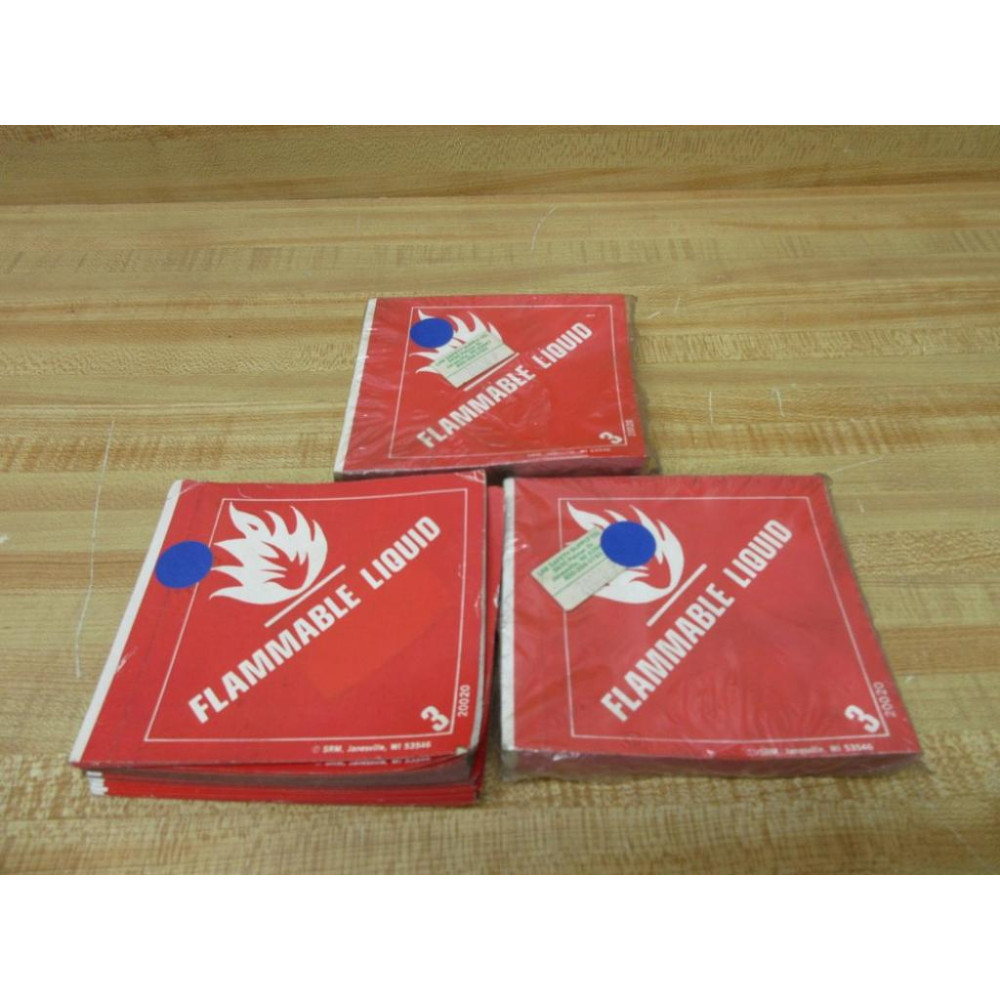 SRM 20020 Flammable Liquid Stickers 20020P (Pack of 298) - New No Box
