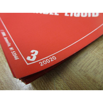 SRM 20020 Flammable Liquid Stickers 20020P (Pack of 298) - New No Box