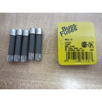 Buss MDA-15 Cooper Bussmann Fuse Cross Ref 1CL96 Gray (Pack of 10)