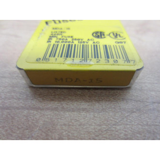 Buss MDA-15 Cooper Bussmann Fuse Cross Ref 1CL96 Gray (Pack of 10)