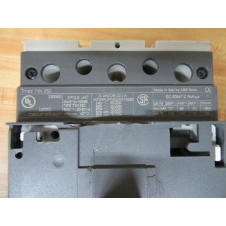 ABB Sace TMAX T4N 250 Circuit Breaker PR221DS 150 AmpCRACKED HOUSING - Used