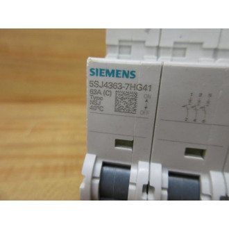 Siemens 5SJ4363-7HG41 Circuit Breaker 5SJ43637HG41 Cracked Housing - New No Box