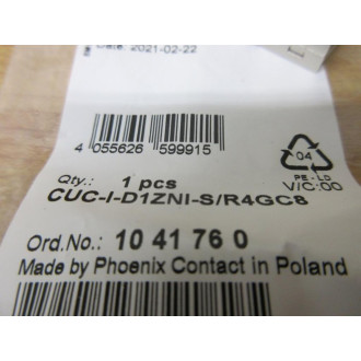 Phoenix Contact CUC-I-D1ZNI-SR4GC8 Ethernet Connector CUCID1ZNISR4GC8
