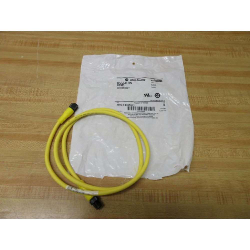 Allen Bradley 889D-F4HJDM-1 Double Ended Cordset 889DF4HJDM1