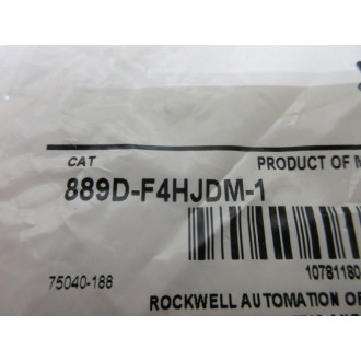 Allen Bradley 889D-F4HJDM-1 Double Ended Cordset 889DF4HJDM1