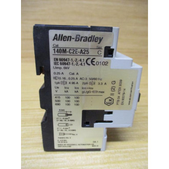 Allen Bradley 140M-C2E-A25 Motor Protector Circuit Breaker 0.16-0.25A Ser. C - Used