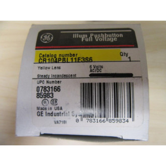 General Electric CR104PBL11E3S6 Push Button Switch