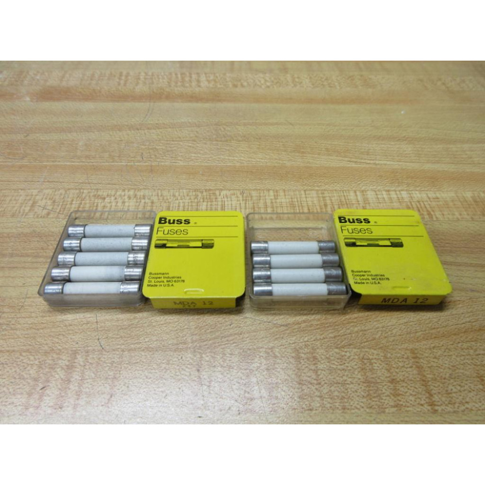 Buss MDA-12 Bussmann Fuse Cross Ref 1CL95 White (Pack of 9)
