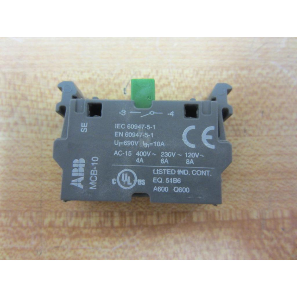 ABB MCB-10 Contact Block MCB10 1SFA611610R1001 - New No Box