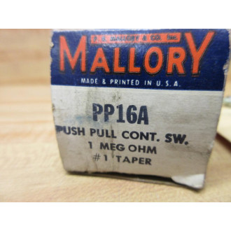Mallory PP16A Push Pull Potentiometer