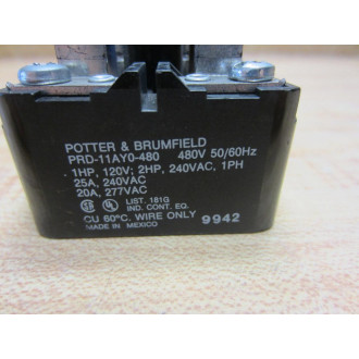 Potter & Brumfield PRD-11AY0-480V Power Relay PRD-11AYO-480V - Used