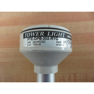 Menics PTE-DPB-302-RYG Stack Light PTEDPB302RYG - Used
