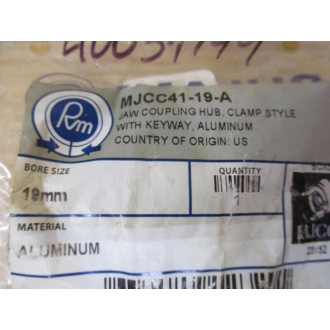 Reuland MJCC41-19-A Jaw Coupling Hub MJCC4119A