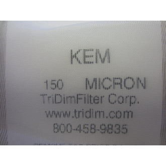 TriDim KEM150K2S Bag Filter 150 Micron 32" X 7" (Pack of 19) - New No Box