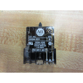 Allen Bradley 800M-XD1 Contact Block 800MXD1 - New No Box