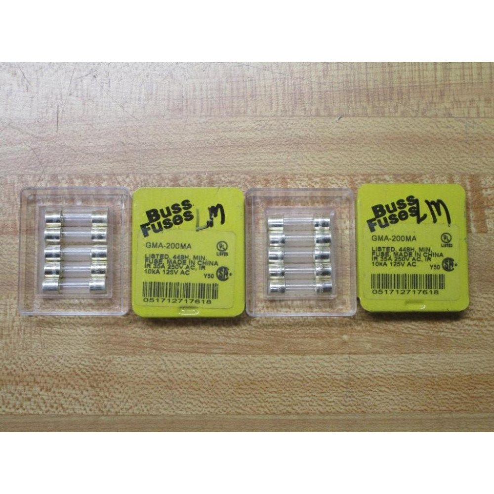 Buss GMA-200MA Bussmann Fuse Cross Ref 6F090 (Pack of 10)