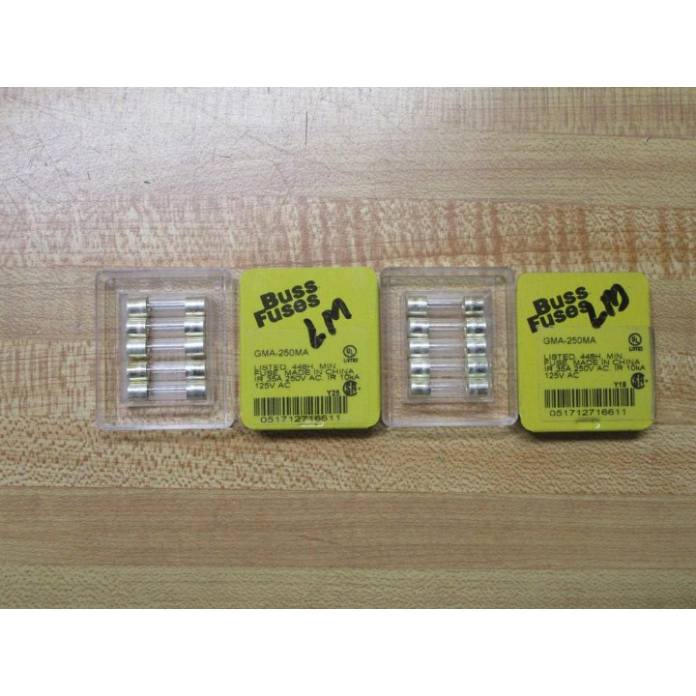 Buss GMA-250MA Bussmann Fuse Cross Ref 6F091 (Pack of 10)