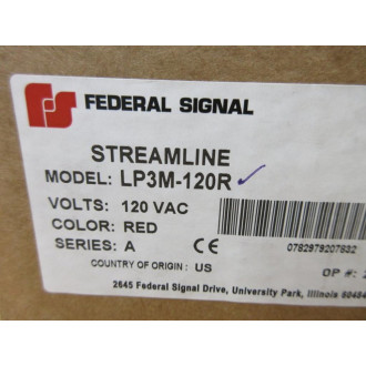 Federal Signal LP3ML-120R Streamline Low Profile LED Light LP3ML
