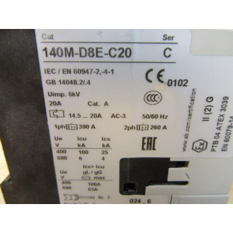 Allen-Bradley 140M-D8E-C20 Disconnect Switch - New No Box