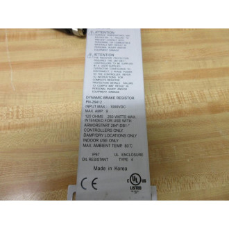 Allen Bradley 284R-120P1K2-M1 Dynamic Brake Resistor  284R120P1K2M1 - New No Box