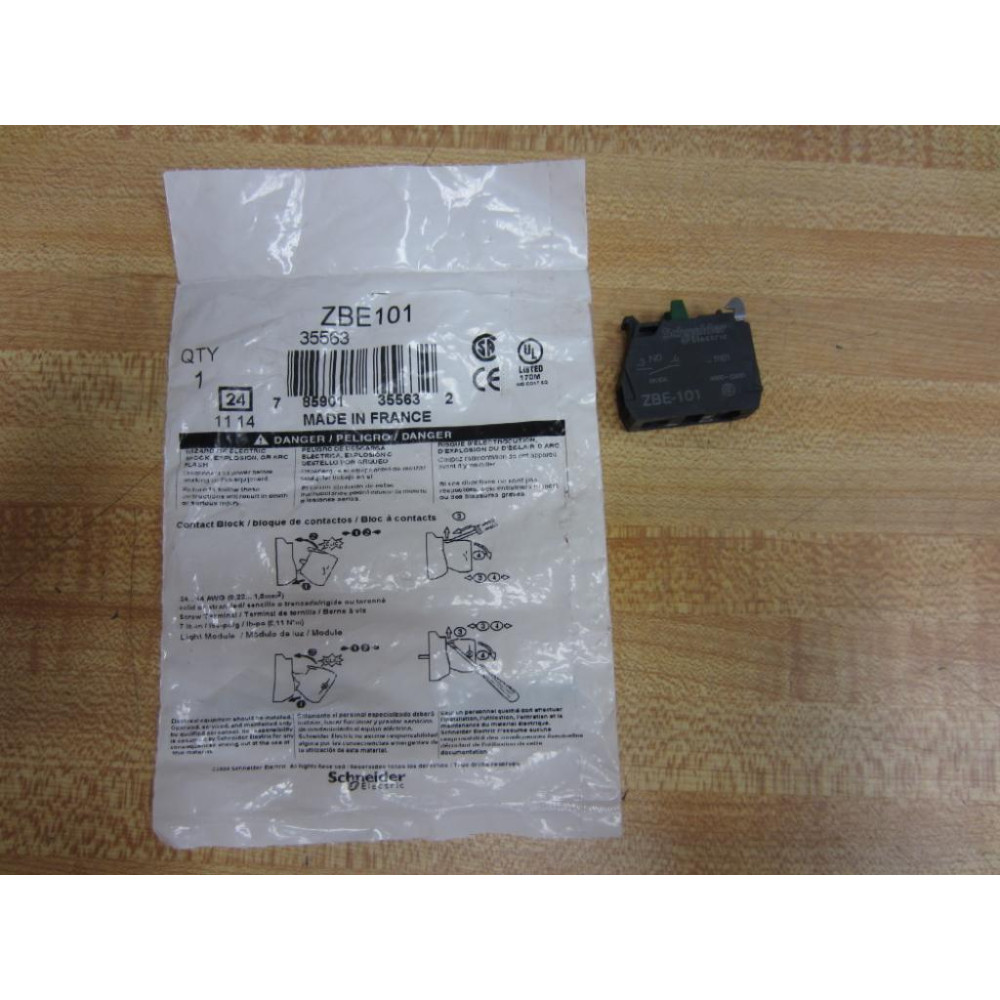 Telemecanique ZBE-101 Schneider Contact Block 35563