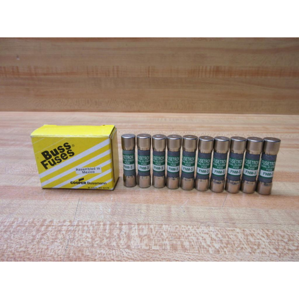 Buss FNM-3 Bussmann Fuse Cross Ref 4XC11 (Pack of 10)