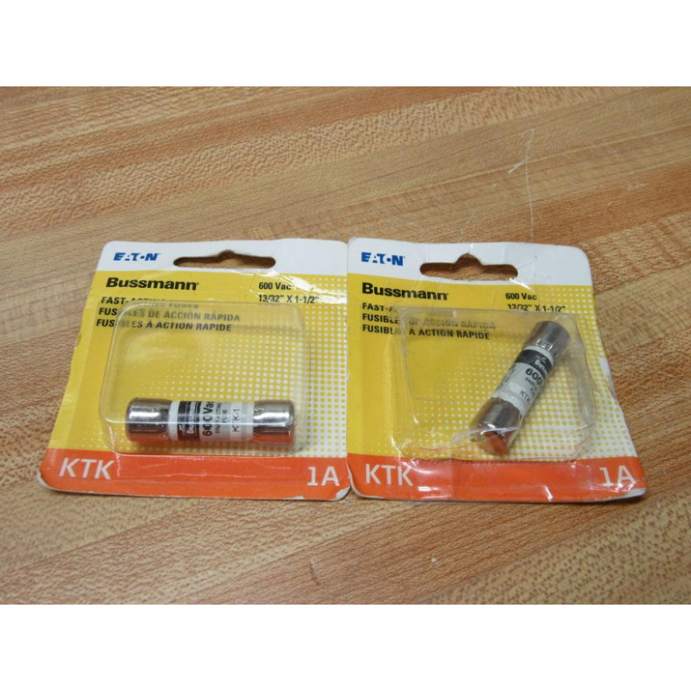 Buss KTK-1 Bussmann Fuse Cross Ref 4XC37 (Pack of 2)